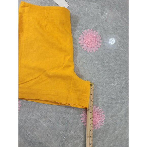 J.Crew Women's  Shorts Size 12 Linen Blend Drapey Sailor French Marigold NWT 31 - Picture 9 of 10